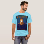 グアテマラのフエゴ火山 Tシャツ (正面フル)