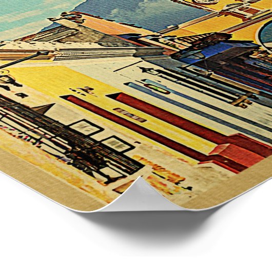 グアテマラのポスターヴィンテージ旅行アンティグアアート ポスター (角)