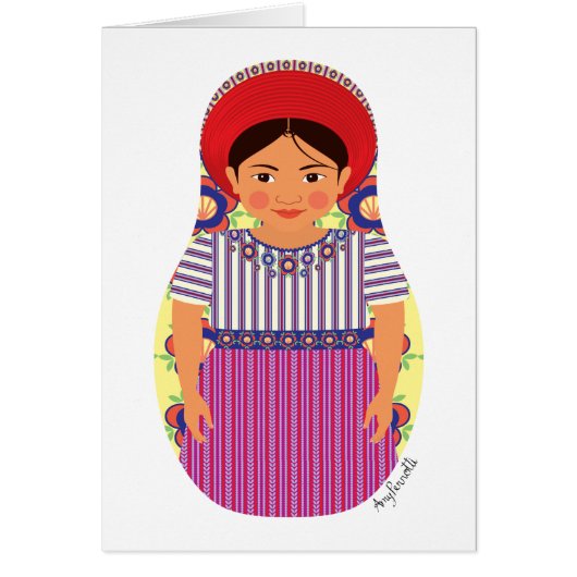 グアテマラのマトリヨスカカード (正面)