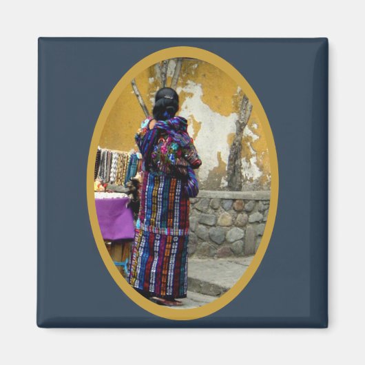 グアテマラのマヤ人女性 マグネット (正面)