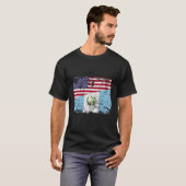 グアテマラのルーツハーフアメリカ国旗グアテマラ Tシャツ (正面フル)