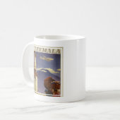 グアテマラのヴィンテージ旅行ポスター コーヒーマグカップ (正面左)