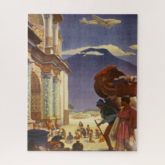 グアテマラのヴィンテージ旅行ポスター ジグソーパズル (縦)