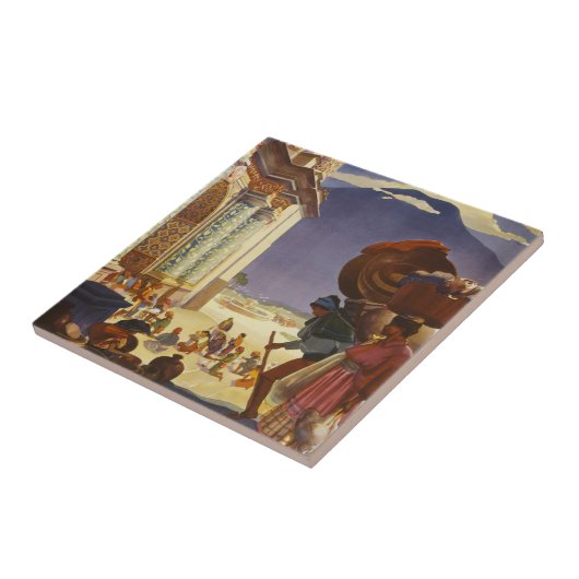 グアテマラのヴィンテージ旅行ポスター タイル (側面)