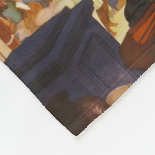 グアテマラのヴィンテージ旅行ポスター フリースブランケット (角)