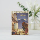 グアテマラのヴィンテージ旅行ポスター ポストカード (スタンド正面)