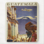 グアテマラのヴィンテージ旅行ポスター マウスパッド (正面)