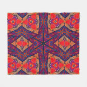 グアテマラの刺しゅう模様デザイン フリースブランケット (正面(横))