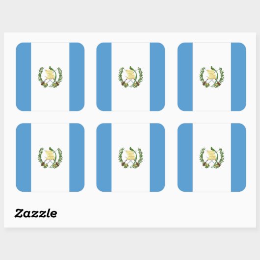 グアテマラの国民の世界の旗 スクエアシール (シート)