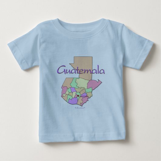 グアテマラの地図 ベビーTシャツ (正面)