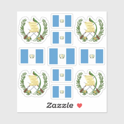 グアテマラの州のシンボル/武器と旗のコート シール (シート)