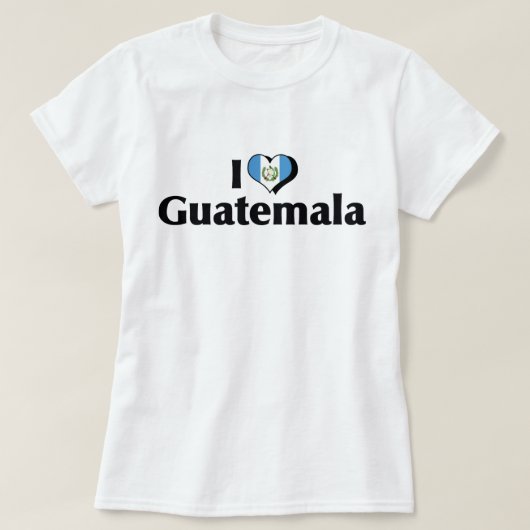 グアテマラの旗大好き Tシャツ (デザイン正面)