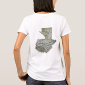 グアテマラの旗+地図+テキストTシャツ Tシャツ (裏面)