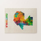 グアテマラの水彩画の地図 ジグソーパズル (横)