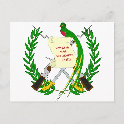 グアテマラの紋章 ポストカード (正面)