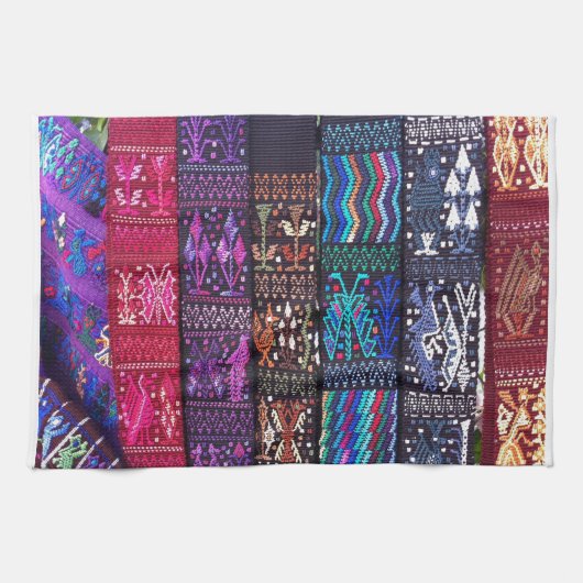 グアテマラの美しいデザイン キッチンタオル (横)