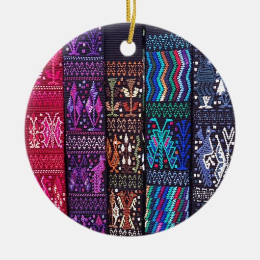 グアテマラの美しいデザイン セラミックオーナメント (正面)