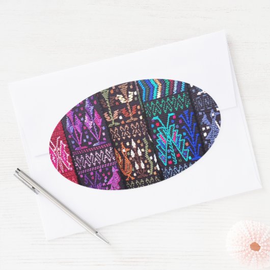 グアテマラの美しいデザイン 楕円形シール (封筒)