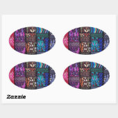 グアテマラの美しいデザイン 楕円形シール (シート)