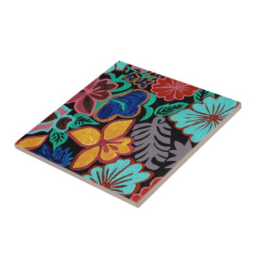 グアテマラの花 タイル (側面)