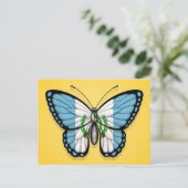 グアテマラの蝶の国旗(黄色) ポストカード (スタンド正面)