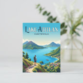 グアテマラのatitlan湖 ポストカード (スタンド正面)
