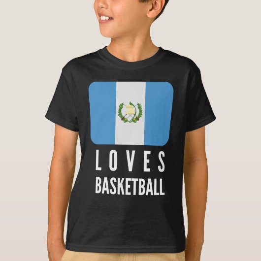 グアテマラはバスケットボールが大好き Tシャツ (正面)