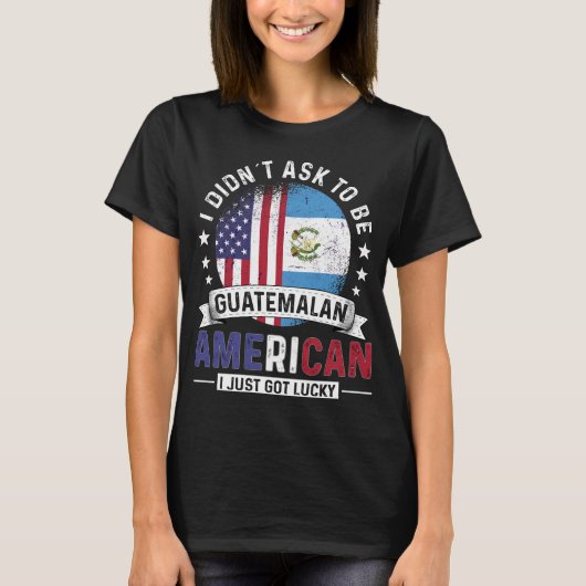 グアテマラアメリカ国旗プライドグアテマラ国旗 Tシャツ (正面)