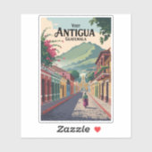 グアテマラアンティグアイラストレーショントラベルアートヴィンテージ シール (シート)