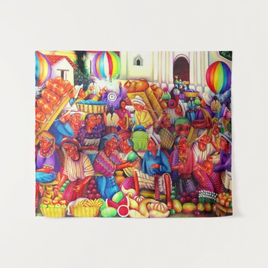 グアテマラアートタペストリー タペストリー (正面(横))