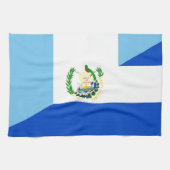 グアテマラエルサルバドルの半分の旗の国の記号 キッチンタオル (横)
