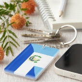 グアテマラエルサルバドルの半分の旗の国の記号 キーホルダー (正面右)