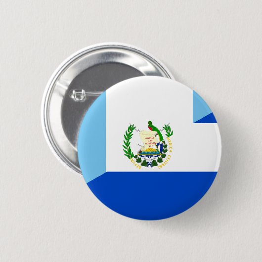 グアテマラエルサルバドルの半分の旗の国の記号 缶バッジ (正面&裏面)