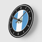 グアテマラエレガント国旗 ラウンド壁時計 (傾斜)