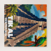 グアテマラティカル寺院 | 旅行ヴィンテージレトロ ジグソーパズル (横)