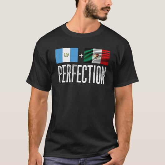 グアテマラプラスメキシコ完全伝統国旗L Tシャツ (正面)