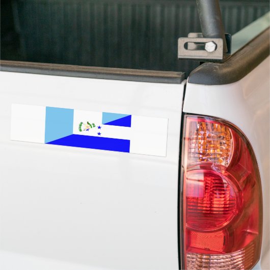 グアテマラホンジュラスの半分の旗の記号 バンパーステッカー (トラック上)