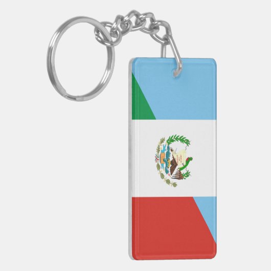 グアテマラメキシコの半分の旗の記号 キーホルダー (正面左)