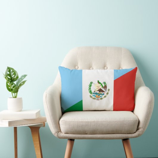 グアテマラメキシコの半分の旗の記号 ランバークッション (椅子)