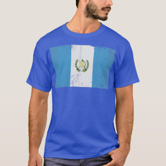 グアテマラヴィンテージ国旗のレトロフェード Tシャツ