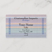 グアテマラ人はブティックを輸入します 名刺 (裏面)