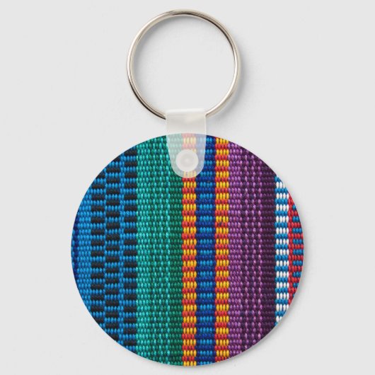 グアテマラ伝統的の織布 キーホルダー (正面)