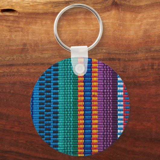 グアテマラ伝統的の織布 キーホルダー (正面)