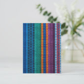 グアテマラ伝統的の織布 ポストカード (スタンド正面)