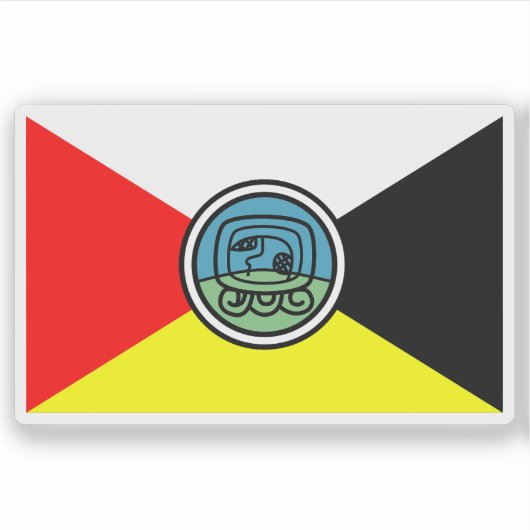 グアテマラ先住民中米国旗 シール (正面)