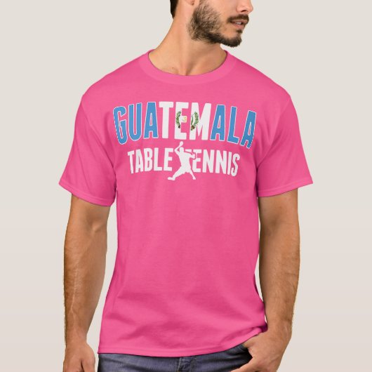 グアテマラ卓球ファンジャージー国旗 Tシャツ (正面)