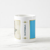 グアテマラ国旗と地図マグ コーヒーマグカップ (中央)