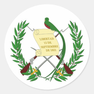 グアテマラ国旗のシール ラウンドシール