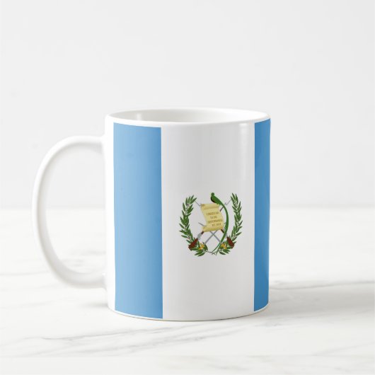 グアテマラ国旗のセラミックマグカップ コーヒーマグカップ (左)