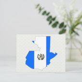 グアテマラ国旗の地図の最大サイズ ポストカード (スタンド正面)